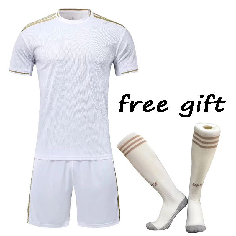 19 Custom Kids Adult Football Jerseys Uniforms Boys and girls  Football Team Training Set DIY Soccer Tracksuit Jersey free socks