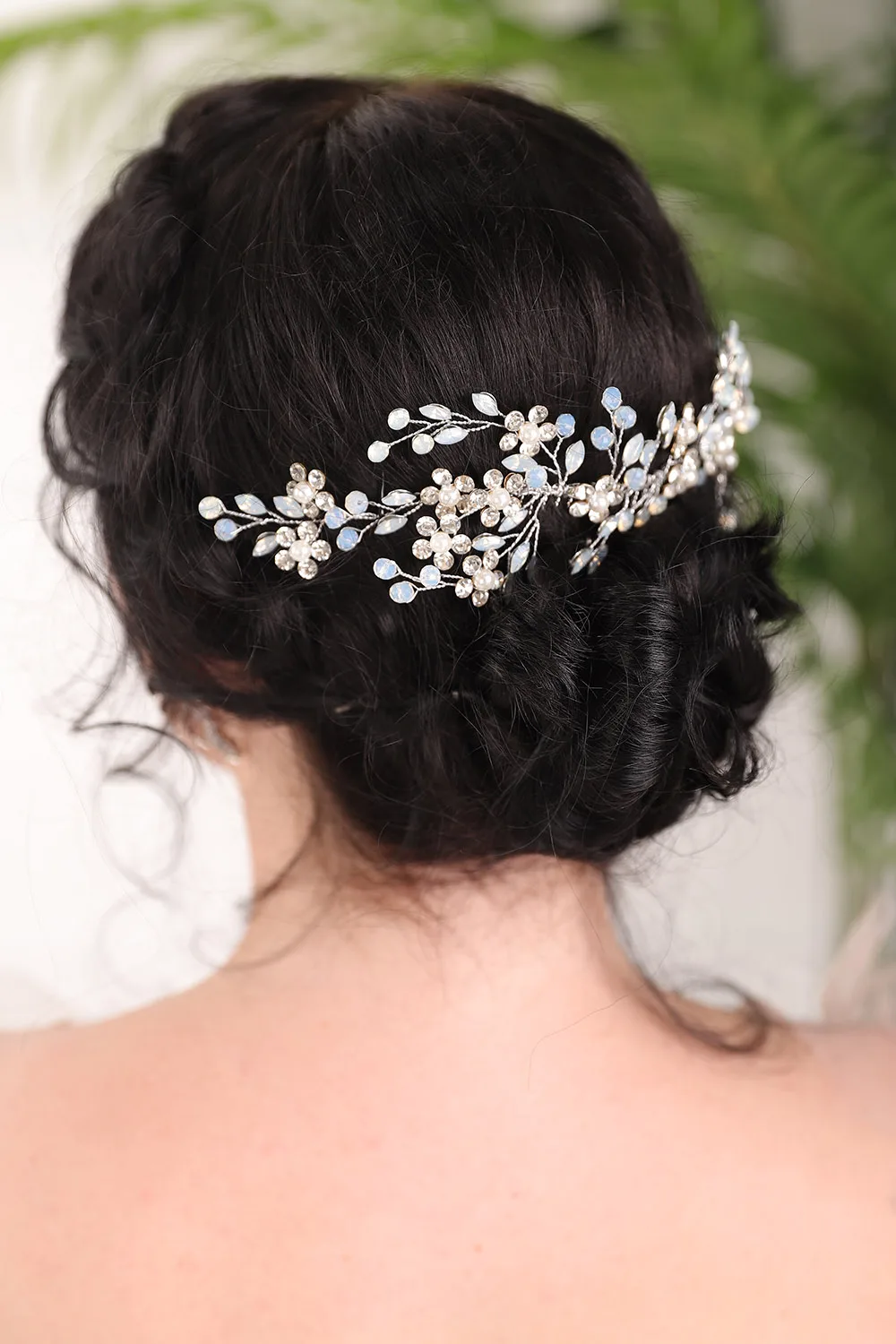 Женские серебряные стразы расчески для волос ручной работы с кристаллами и