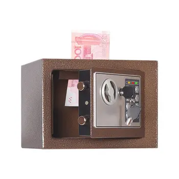 

Household 17E Small Safe Mini Wall Safe Deposit Box Bedside Table Password With Lock Insurance Box Gift