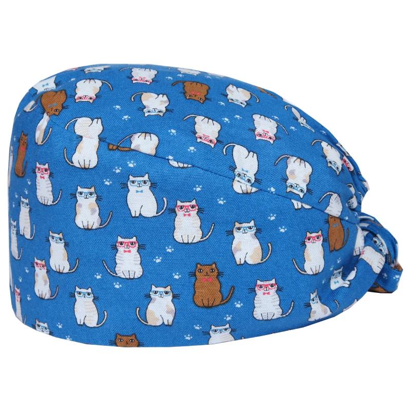 

High quality leisure hat cotton comfortable printing gourd hat beautician chef work hat elegant mocha hat