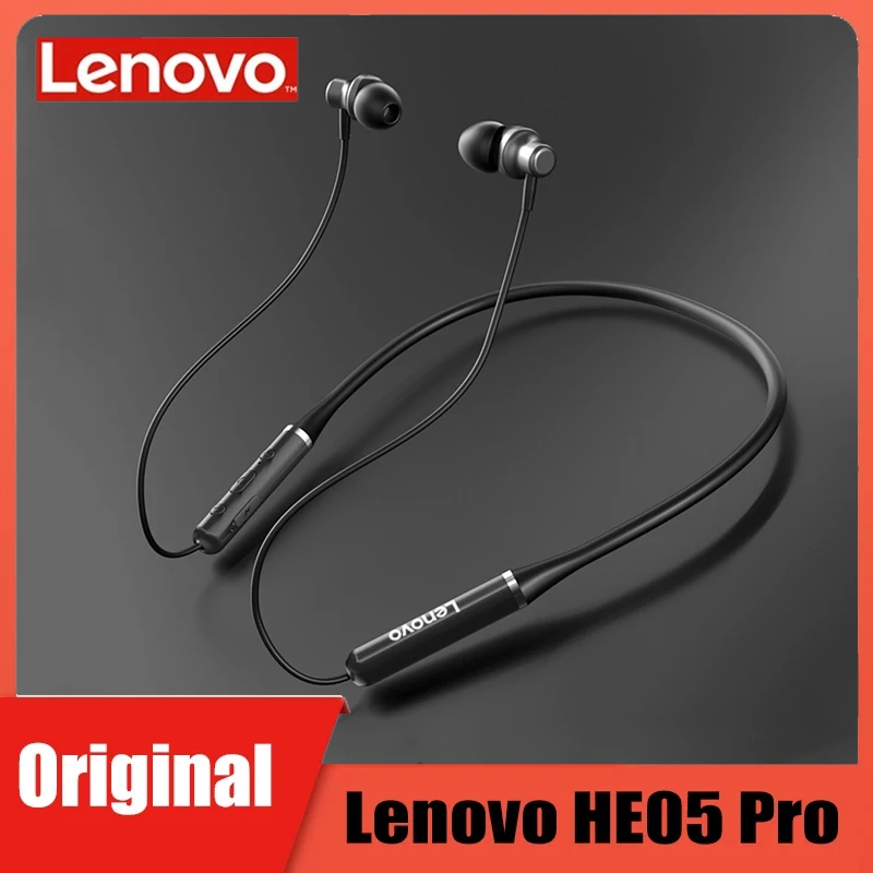 Lenovo HE05 Pro Wireless Neckband Headset Bluetooth 5.0 Earphone In-ear IPX5 Waterproof In-Ear Sport Earbud with Microphone | Электроника