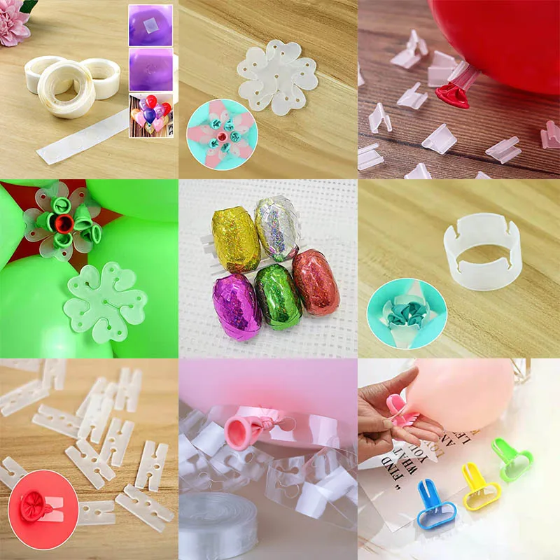 

Balloon Chain Clip Glue DIY Modeling Tool Plastic Decoration Wedding Party Birthday Backdrop Decor Ballons Accessories Supplies