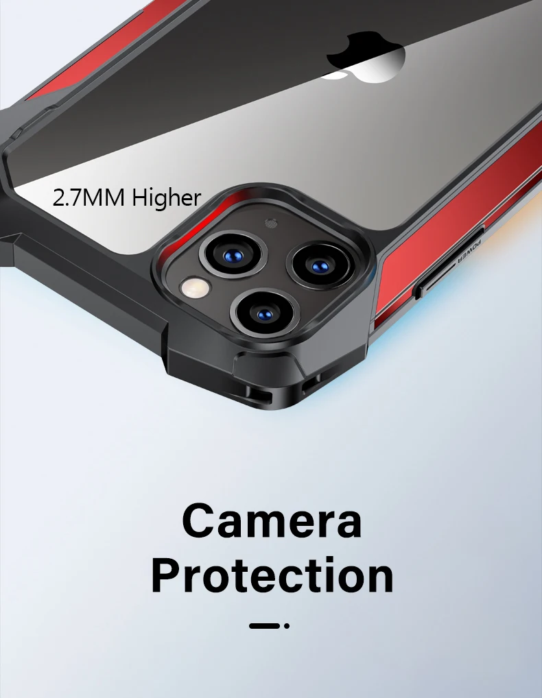 Shockproof Case for iPhone 12 11 13 Pro Max X s XR 7 8 Plus Soft Silicone Transparent Airbag Metal Frame Back Phone Cover Luxury best case for iphone 12 pro max