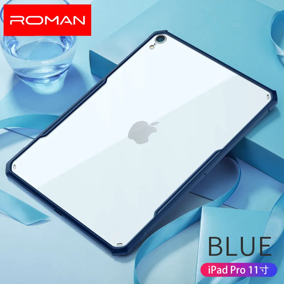 Римский защитный чехол для планшета для нового iPad Pro 11 12,9 9,7 10,5 дюймов mini 12345 air 2 3 с подушечками безопасности противоударные чехлы - Цвет: Blue-New iPad 11