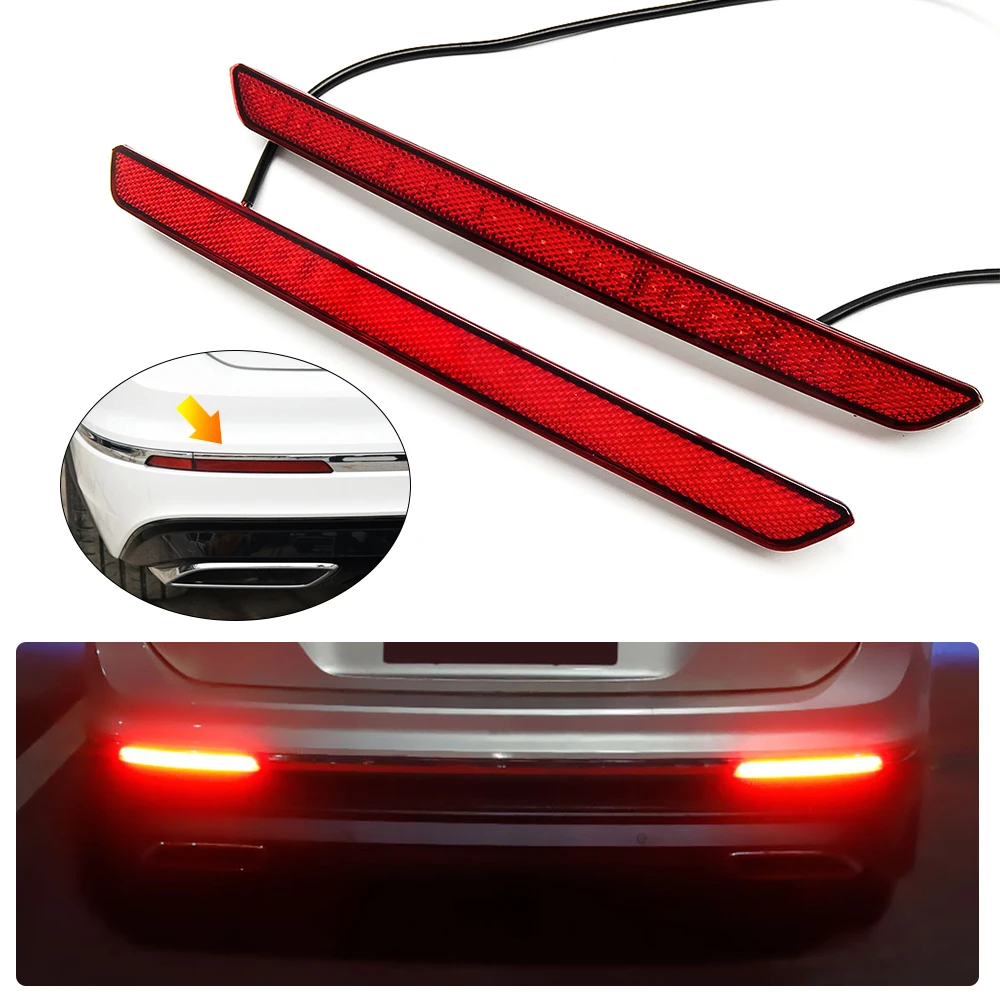 For VW Volkswagen Tiguan 2 II MK2 AD/BW 2017 - 2020 LED Tail Rear Bumper Dynamic Turn Signal Light Reflector Fog Braking Light