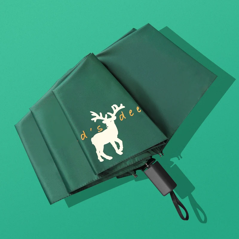 Manual Рождественский подарок для девочек, складной зонт от дождя для женщин и мужчин, зонтик для девочек, анти-УФ, водонепроницаемый, портативный, для путешествий, зонты - Цвет: Manual