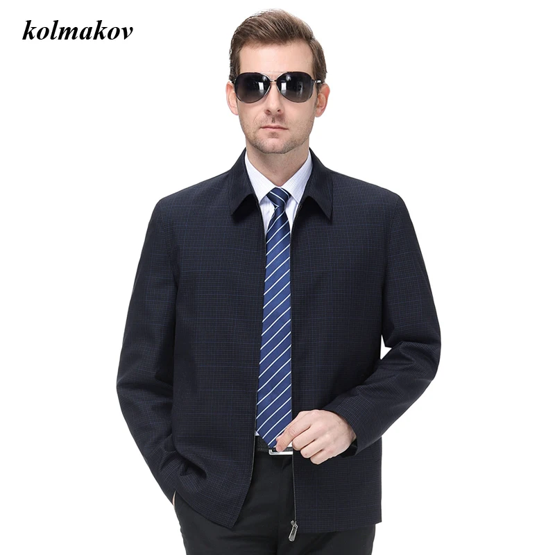 

New Arrival Spring And Autumn Style Men Boutique Plaid Jacket Coat High Quality Leisure Zippers Plus Size Jacket Dress M-7XL