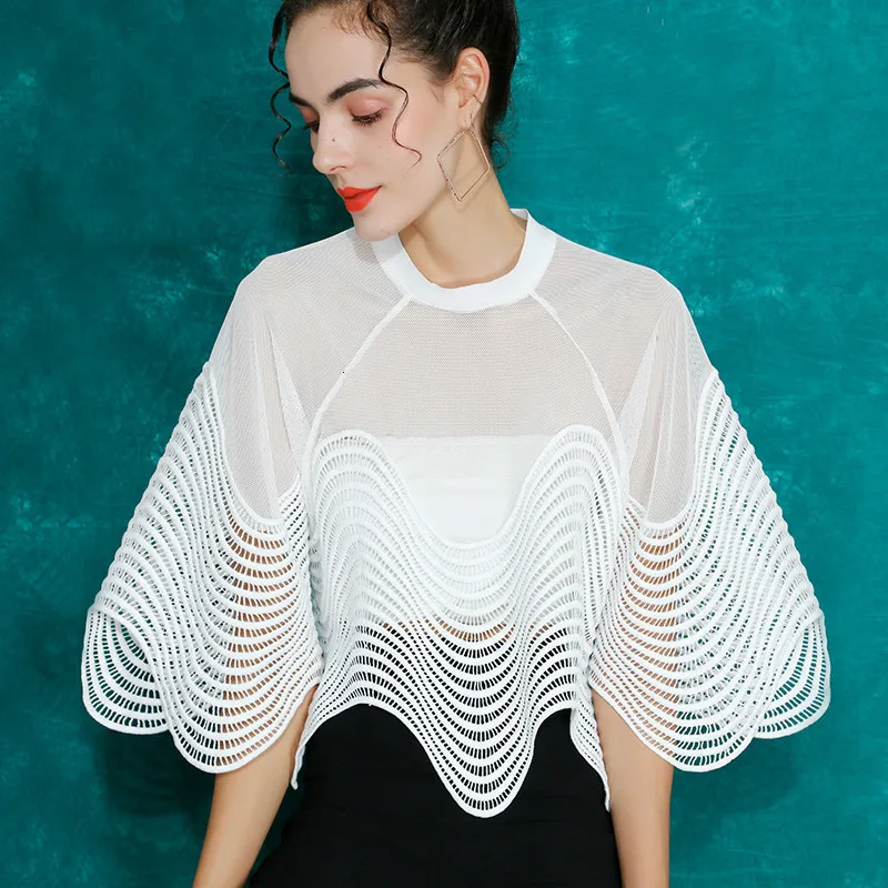 

Europe 2020 Summer Women's Shirts New Wild Solid Color Ladies Blouse and Tops Temperament Chiffon Women Clothing F855
