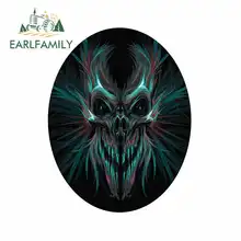 EARLFAMILY 13cm x 13cm for Screaming Skull Anime Car Stickers Vinyl JDM Bumper Trunk Truck Graphics Waterproof DIY Fine Decal