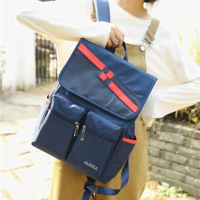 

Oxford Cloth Large-capacity Backpack Men's Backpack INS Fashion Contrast Color Large Bag Schoolbag Men's Computer Bag