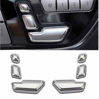 

20set ABS Seat Button Trim Covers Seat Adjustment Buttons Protect Frame Stickers for Mercedes Benz C E GLA GLK CLA CLS SLK ML GL