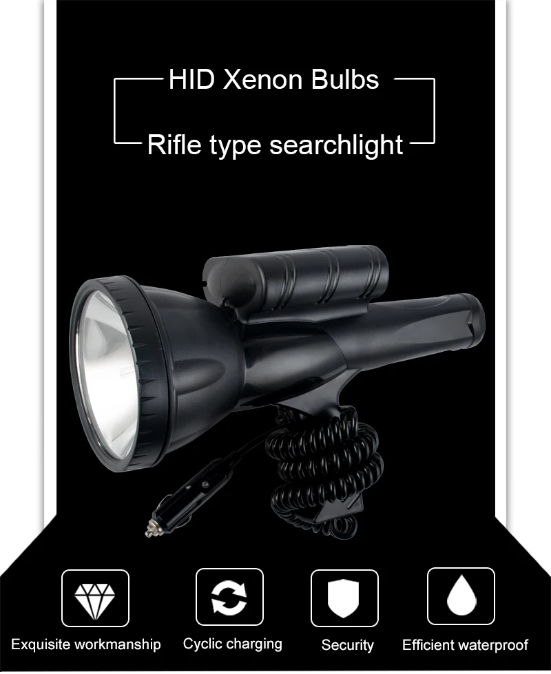 Lâmpada de Xenônio de Alta Potência ao ar Veículo de Patrulha Livre 220 w h3 Escondeu Holofotes Handheld Caça Pesca 160 w Hérnia Holofotes 12 v 2 handheld caça pesca patrulha veículo 220 w