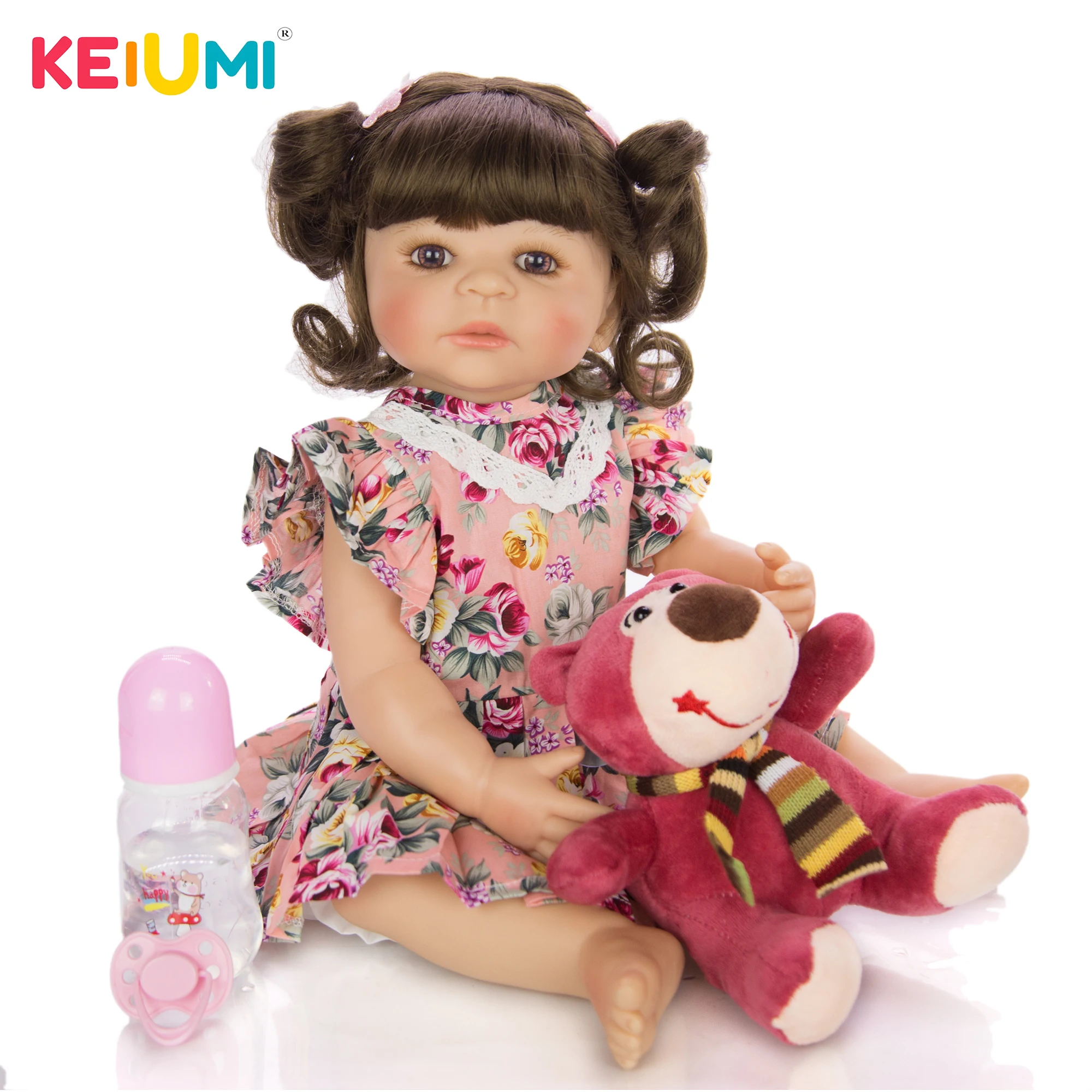 KEIUMI Новое поступление 22 дюймов для Reborn кукла силиконовая с красивое платье