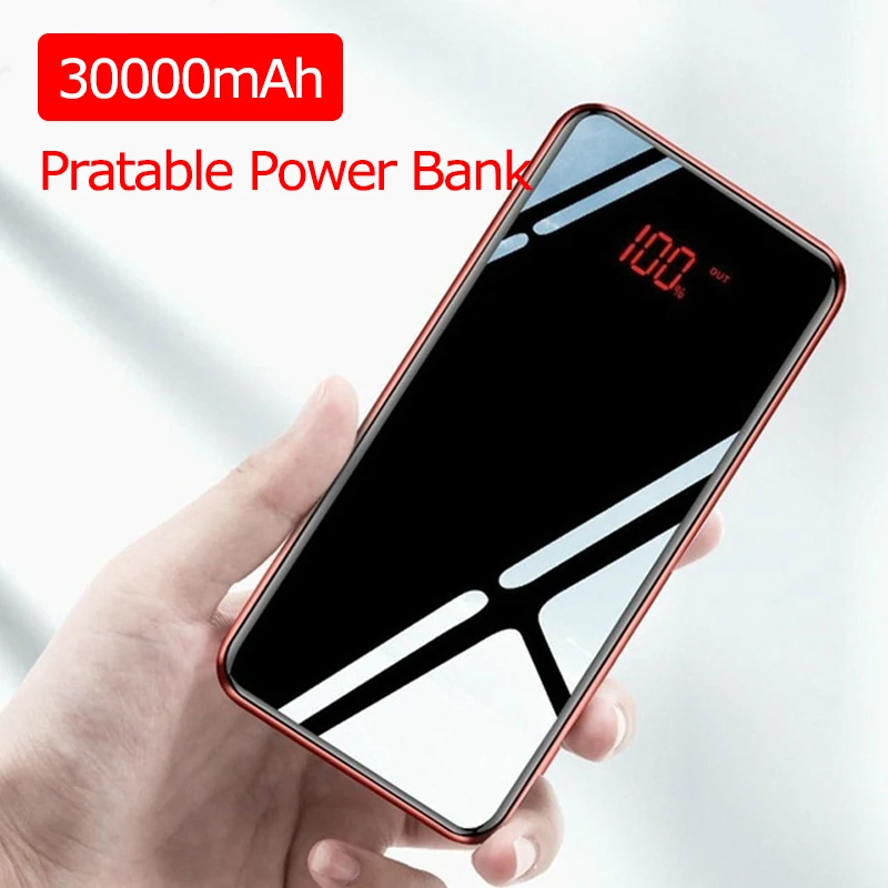 

30000mah Power Bank External Battery PoverBank USB Portable Powerbank Mobile Phone Charger For Xiaomi Iphone Huawei