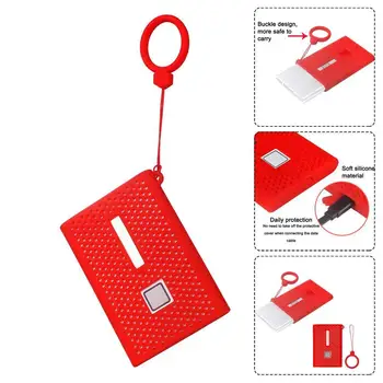 

Portable HDD Bags Cases Hard Drive Disk HDD Silicone Protector Case Skin With Case For SAMSUNG Cover T7 keychain HDD SSD T8J7