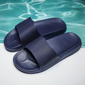 

Men Summer Outdoor Casual Brand Beach Slippers Fashion Men Slip On Shoes Indoor Non-Slip Slippers Man Soft Black Home Flip Flops