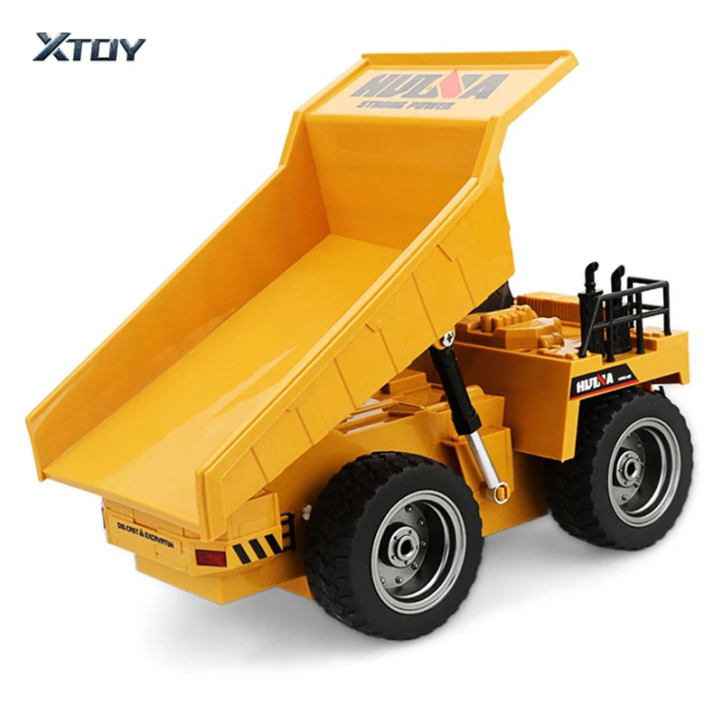 1:18 Huina RC самосвал автомобиль игрушки 6CH 2,4G дистанционное управление Управление металлического сплава автомобиля РТР дистанционного управления с зарядки строительной техники транспортного средства