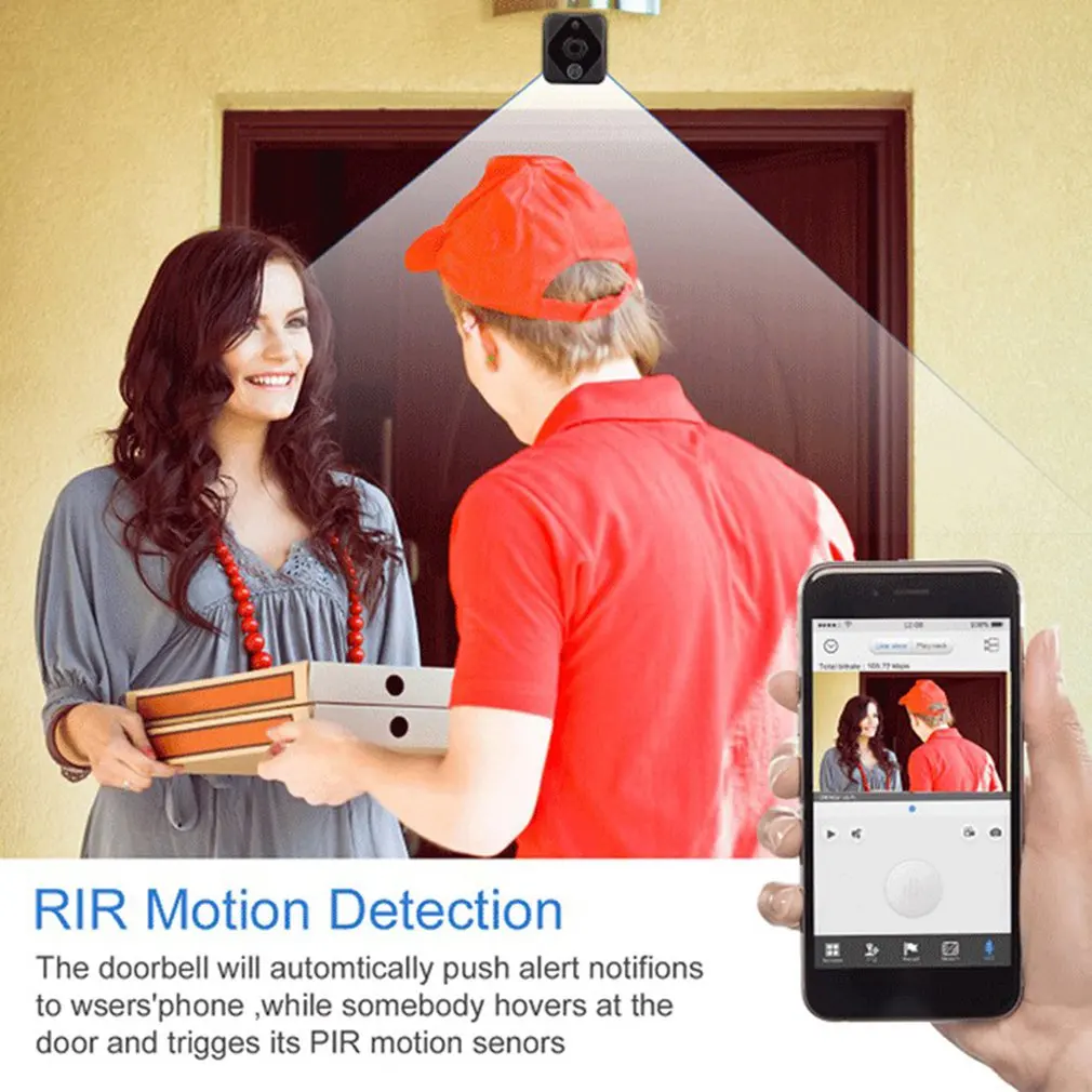 

Small Smart Home Wifi Video Doorbell Mobile Phone Remote Video Surveillance Voice Intercom Wireless Doorbell
