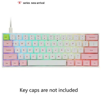 

1Set GK61X Wired Mechanical Keyboard RGB Switch Cable Hot Swapping Socket Pcb Case Dual Mode Keypad Module Kits