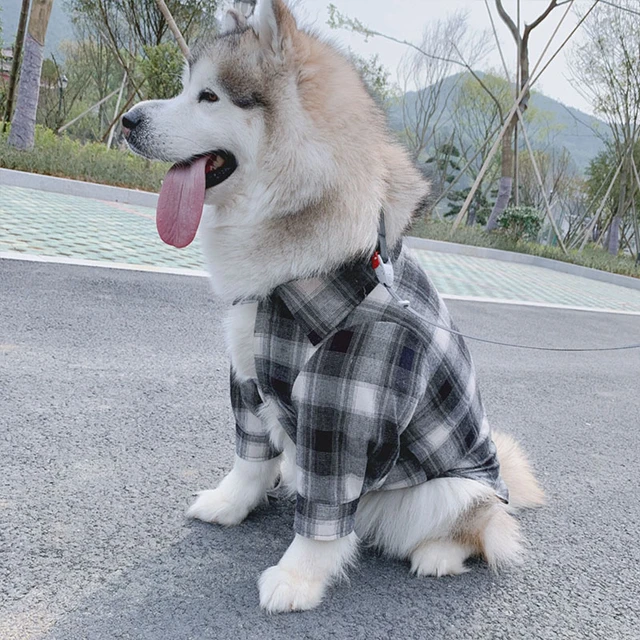 Plaid Dog Shirt Medium Large Dog Fashion Pet Clothing for Big Dogs Costume Golden Retriever Pug Pet Ropa Perro _ - AliExpress Mobile