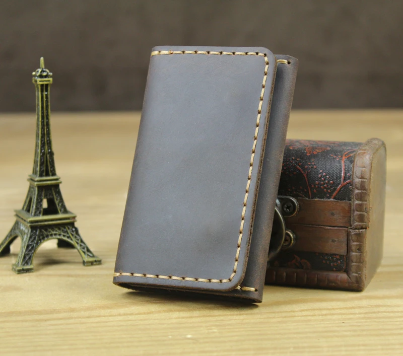 Handmade Vintage Genuine Leather Key Holder Men Leather Key Wallet Men key case Women key organizer Fashion pouch Bag key case key holder key organizer key purse