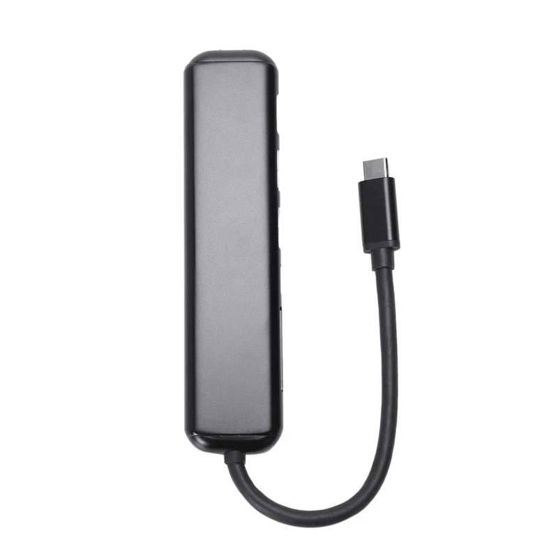 Портативный 7 в 1 type-C Usb 3,0 ступица из алюминиевого сплава адаптер с Pd быстрое зарядное устройство Sd/Tf кардридер для ноутбука Macbook(черный