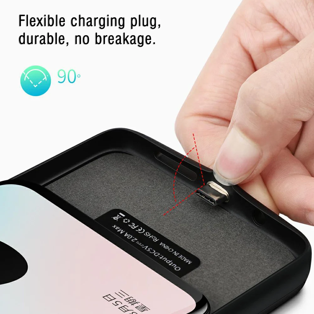 Battery Charger Case for Samsung Galaxy S10/S10E/S10 Plus Soft TPU Battery Case Equipped With Power Level Indicator LED