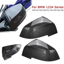 SNA Side Mirror Caps for BMW 3 Series F30 F31 F34 4 Series F32 F33 F36 2 Series F22 F23 1 Series F20 X1 E84 M2 F87 Gloss Black ABS Mirror Covers, 2-pc Set