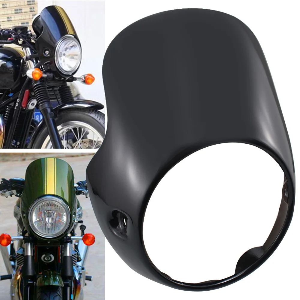 Motorcycle Cafe Racer Headlight Fairing Cowl Fit for Triumph BONNEVILLE T100 T120 SE Thruxton 900 Scrambler Benelli Leoncino 500 |