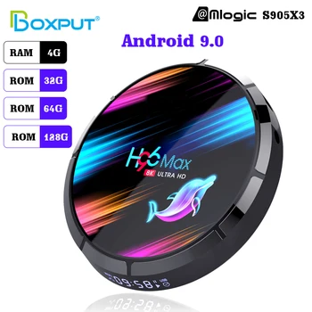 

Latest Android TV Box H96 MAX X3 S905X3 Amlogic Android 9.0 4G 128GB 8K MediaPlayer BT4.0 G21Pro Air Mouse Remote Set top TV Box