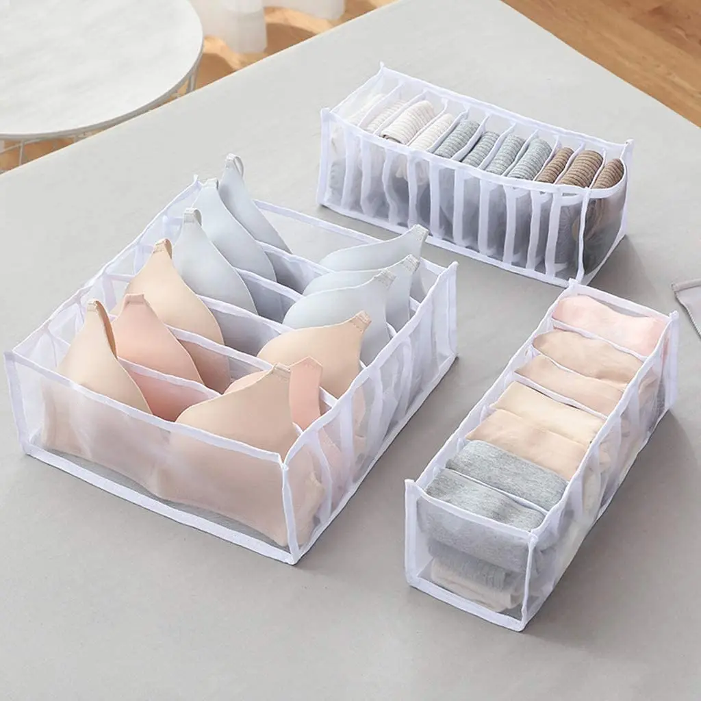 

HUWAIREN 3 Set Closet Underwear Storage Organizer, Bra and Underwear Drawer Organizer for Women