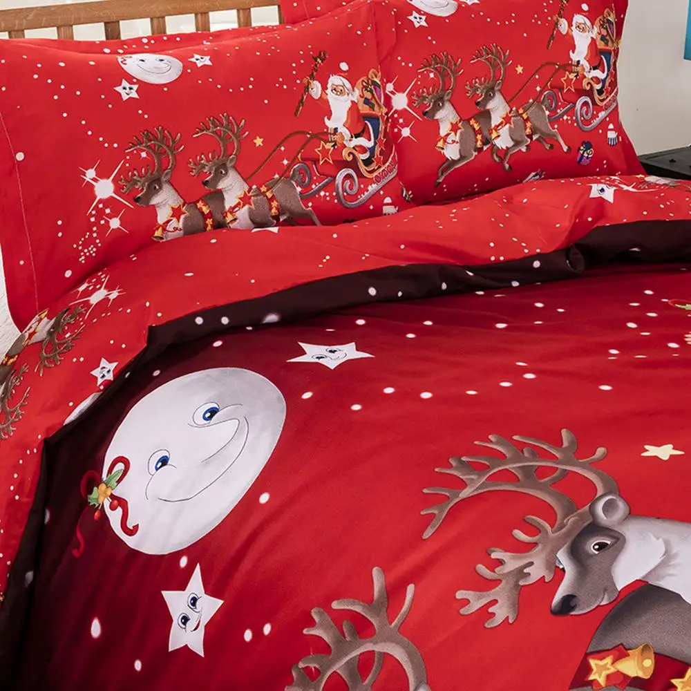 Постельное белье Санта Клаус Новогоднее украшение мягкие Стёганое одеяло пододеяльник 3 шт./компл. наволочка зимний спальный домашний Декор отеля