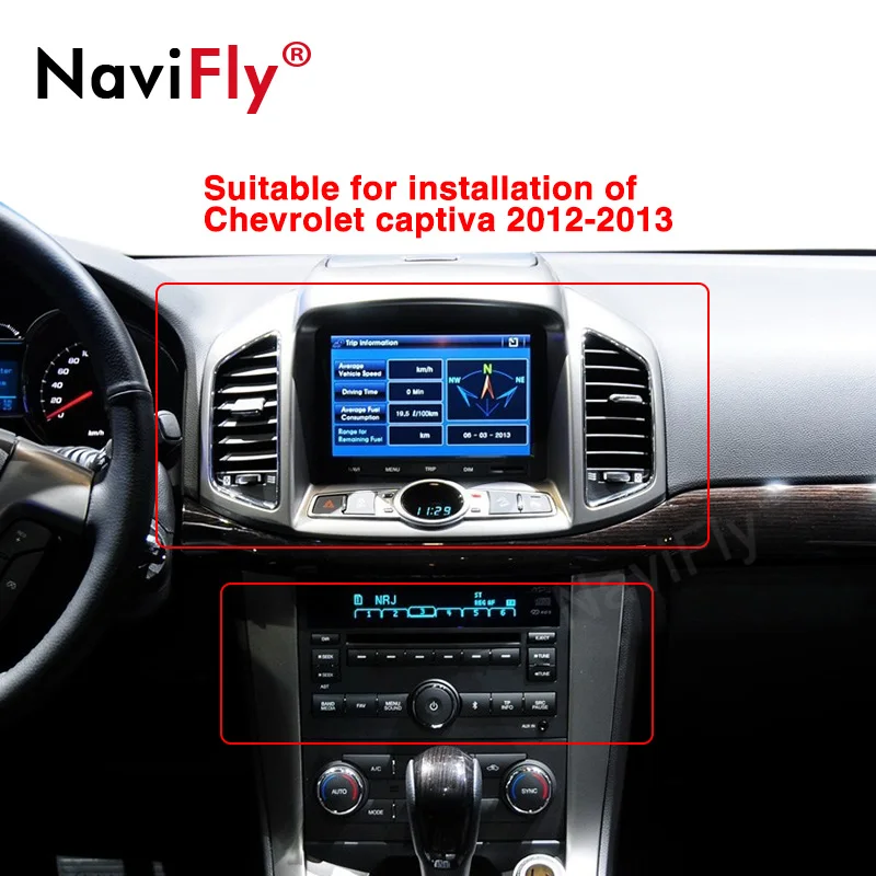 Sale NaviFly Android9.0 Octa core Car DVD player for CHEVROLET CAPTIVA 2012-2013 With WIFI BT GPS RADIO 64G ROM 5