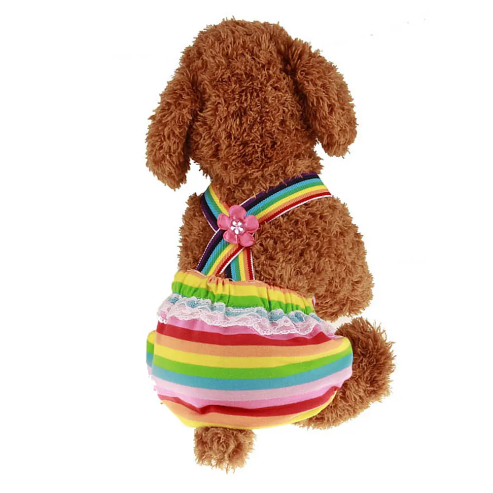Подгузники Собака физиологические брюки мульти-Размер Хлопок менструации Подарок Щенок затяжной ремень санитарное нижнее белье для домашних животных уютное красочное
