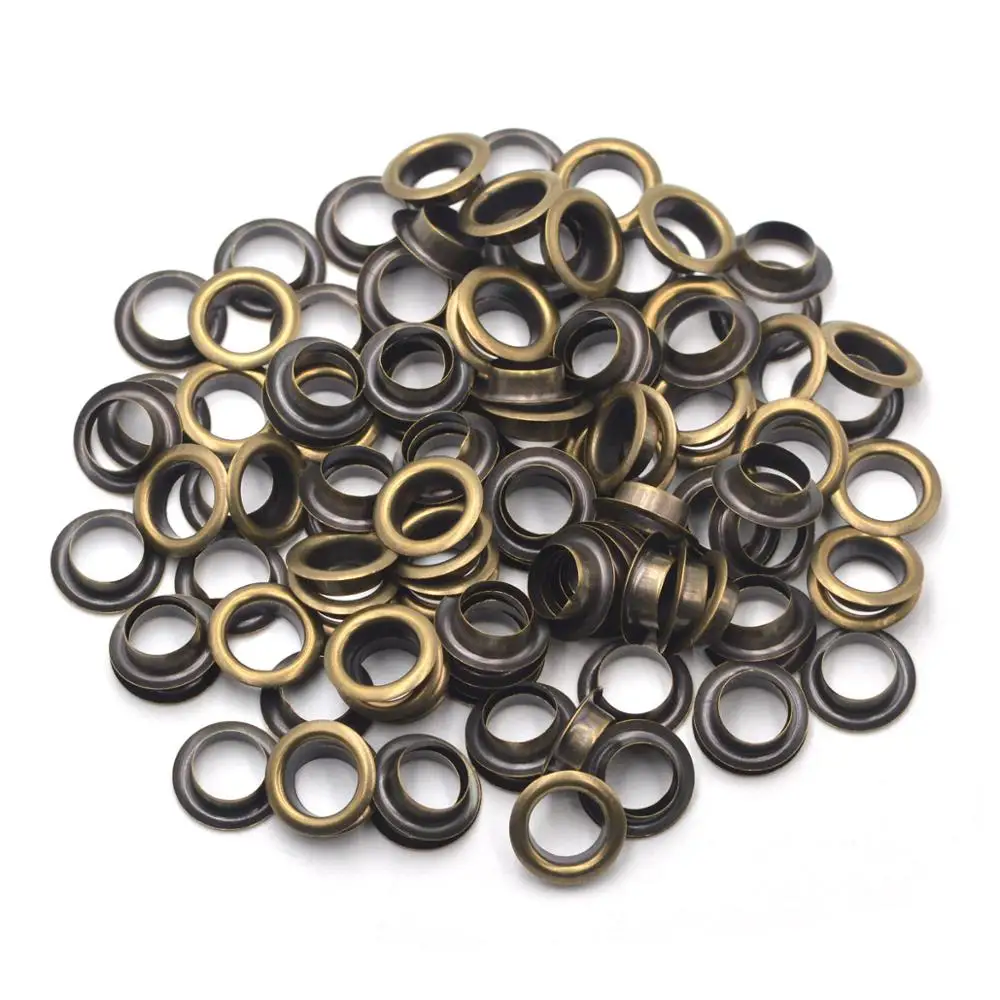 Eyelet Grommet Ring Eyelet Grommet Ring Kit Grommet Eyelet Kit KALASO 100sets 8mm Pure Brass Material Bronze Grommet Eyelet With Washer Fit Leather Craft Shoes Belt Cap Bag Diy Supplies