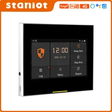 

Staniot 4G Tuya Remote Control Smart Wireless Wifi Garage & Home Burglar Security Alarm System Kits with Wireless Doorbell Ring