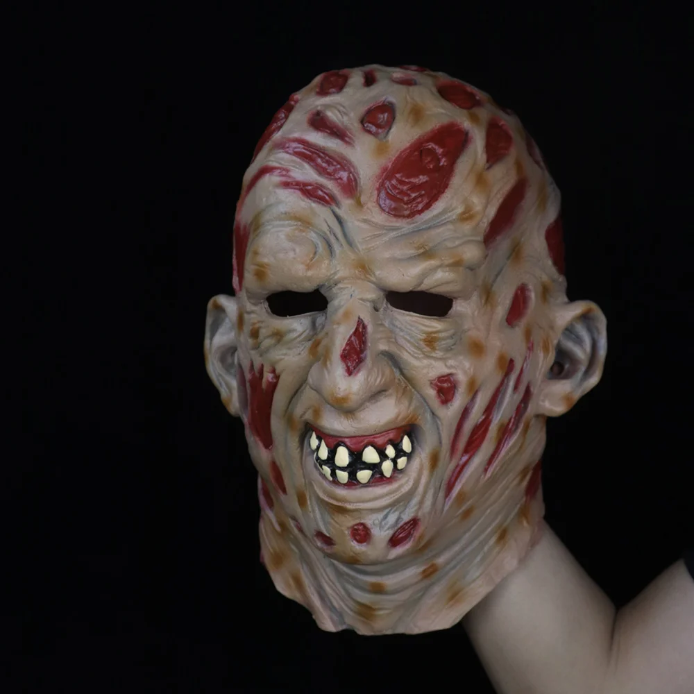 1 mask Ужас Фредди Крюгер маска Косплэй A "Кошмар на улице Вязов" страшная маска перчатки Хэллоуин вечерние реквизит - Цвет: 1 mask