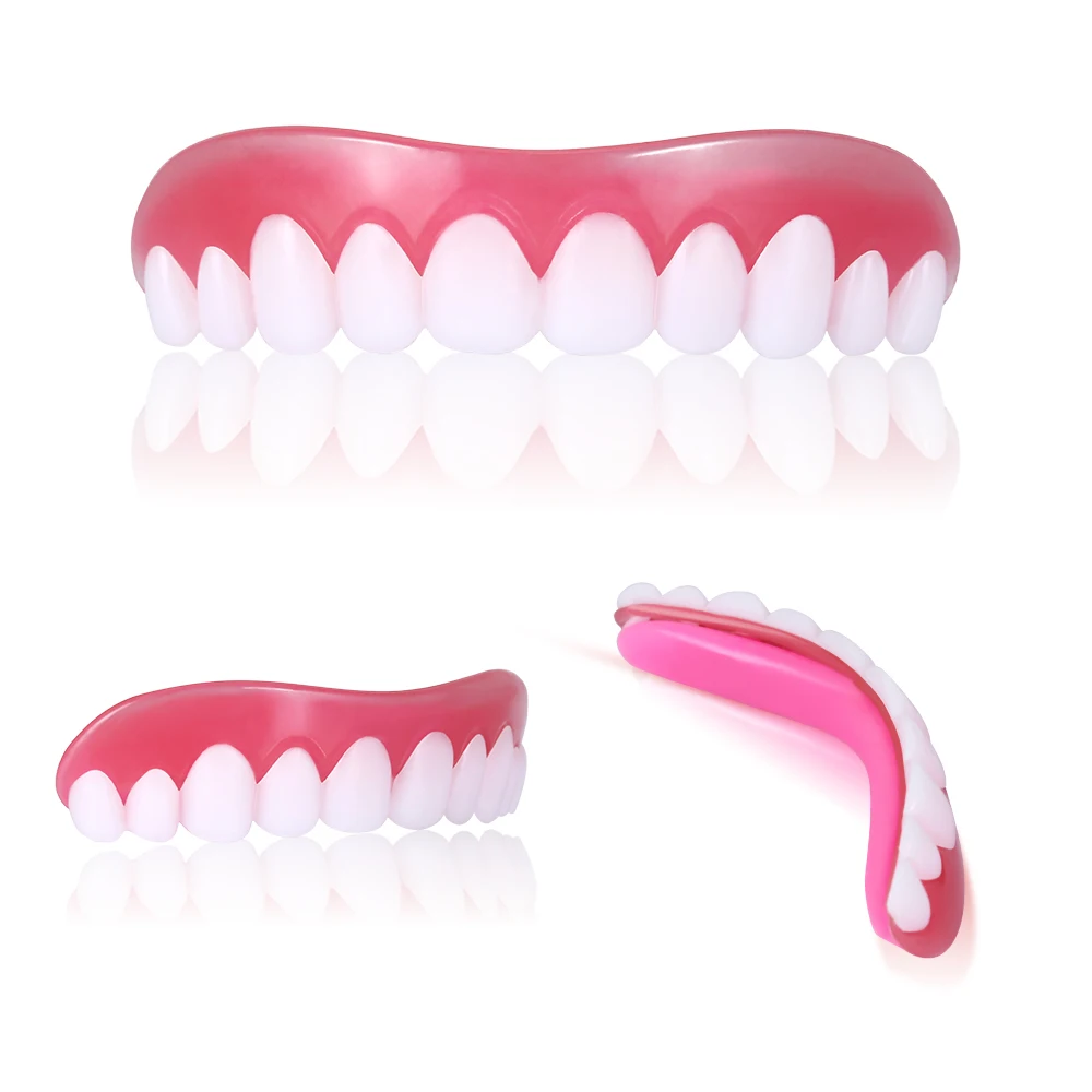1 Pcs/Box Upper Dental Veneers Comfort Fit Flex Teeth Decoration Dentures Tooth Veneers Polyethylene Dentaduras Dentes Falsos