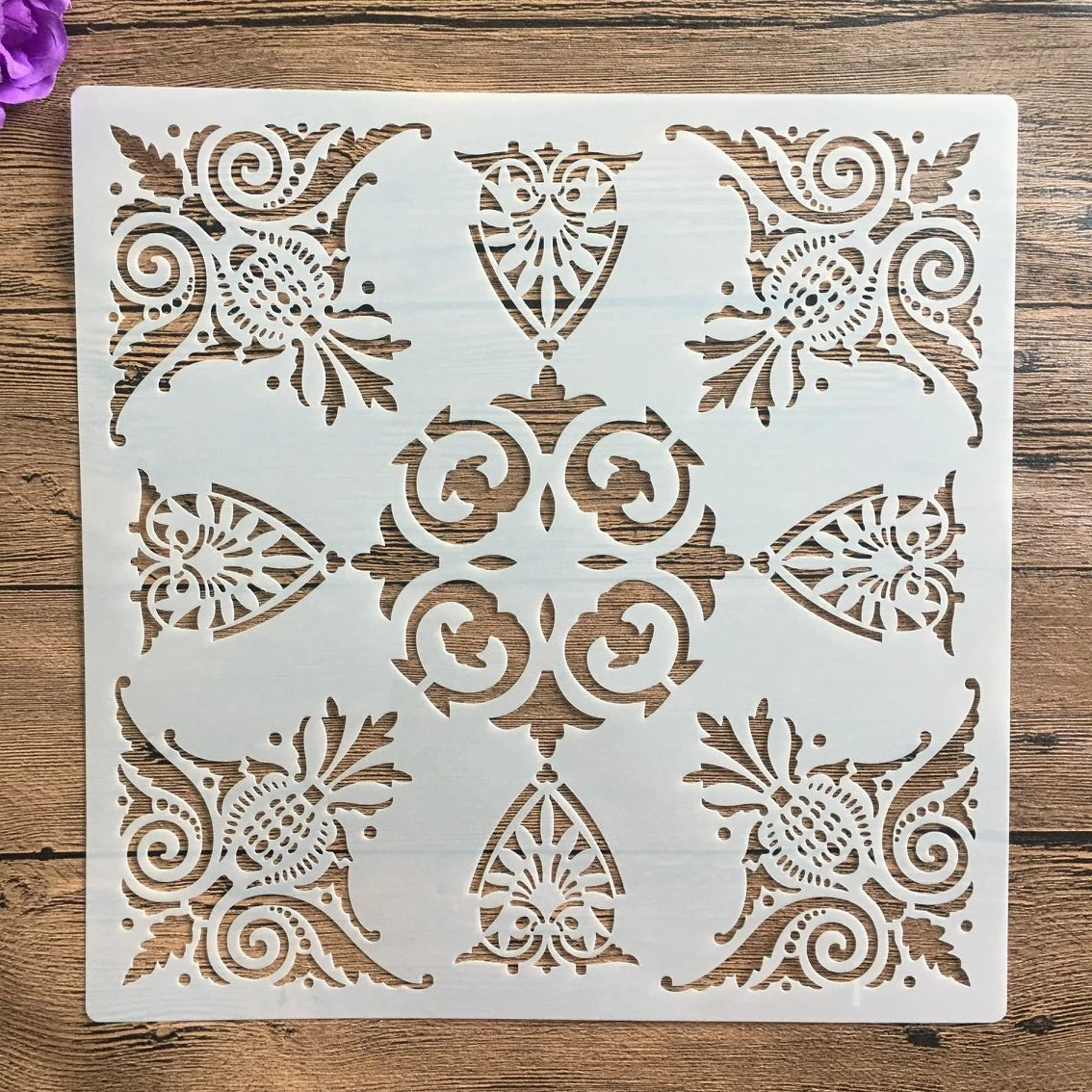 Stencil Mandala Per Pittura - Set Da 32 Modelli Riutilizzabili 12x12 Cm | Per Tela, Legno, Tessuto E Decorazioni Fai Da Te - Foto 6