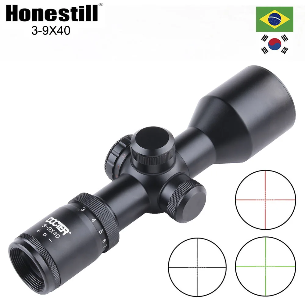 3-9x40 Red Dot Sight Mil Rangefinder Cross-Hair Reticle Riflescope with 11mm/20mm Rail Mount for Tactical Rifle Hunting | Спорт и