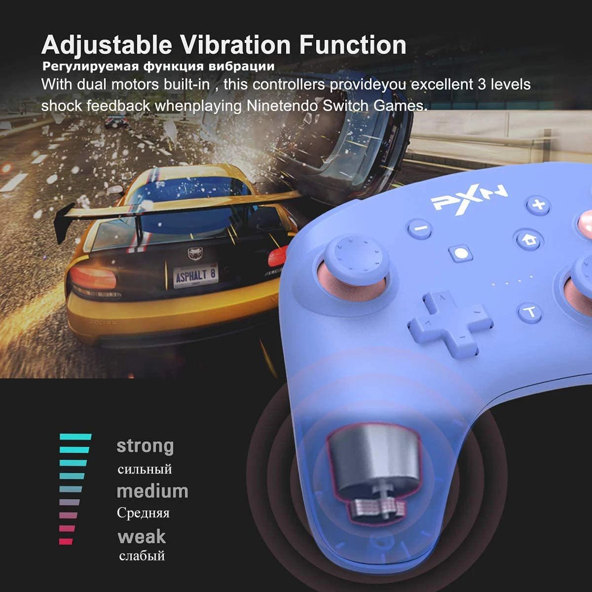 Pxn 9607x Gamepad para Nintendo Switch pc Controller Ios 16 Bluetooth sem Fio para Switch Lite pc Cabo de Dados Usb Nfc Remoto Amibo - Image 4