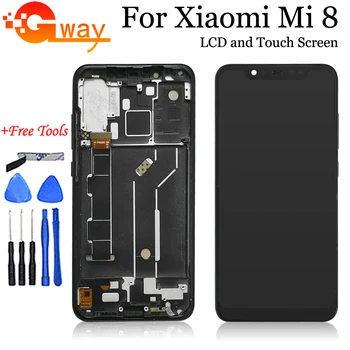 

6.21" For XIAOMI Mi 8 LCD Display Touch Screen Digitizer Assembly with Frame For Xiaomi mi8 LCD Phone Replacement + Tools