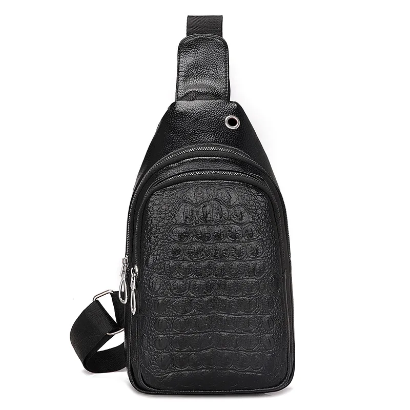 Aelicy мужская кожаная винтажная модная нагрудная сумка на ремне для путешествий через плечо Маленькая мужская сумка на ремне Ретро Повседневная нагрудная сумка