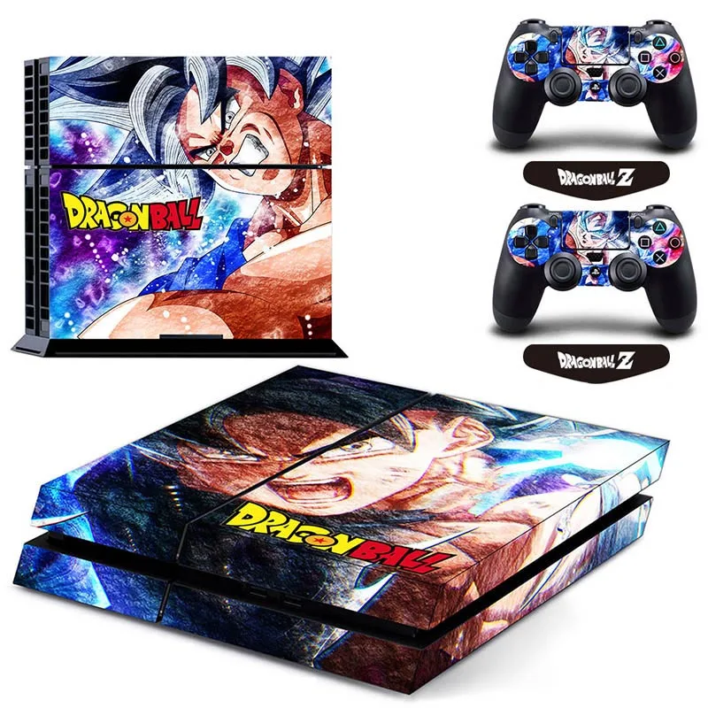 ARRKEO Dragon Ball Saiyan Son Goku виниловая наклейка скины наклейки Обложка для sony PS4 приставка PlayStation 2 контроллер аксессуары - Цвет: Небесно-голубой