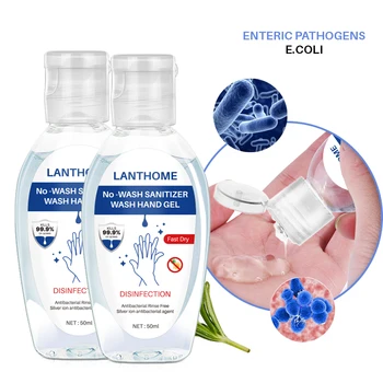 

50ml Nano Silver Ion Hand Sanitizer Disinfection non-Alcohol Hand Wash Gel Quick Dry Handgel Hand Care Hand Sanitiser