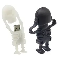 Мультфильм череп USB флеш-накопители высокоскоростной USB2.0 запоминающее устройство мини-флешка флэш-карта памяти