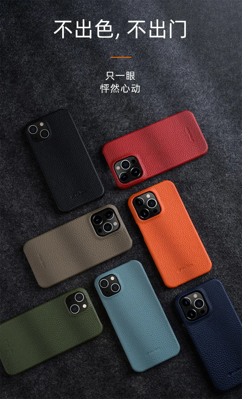 Case For iPhone 13 Pro Max Genuine Leather Ultrathin Cases 13 Pro Back Cover Luxury Handmade 13 Mini Protective shellCase iphone 13 pro max case