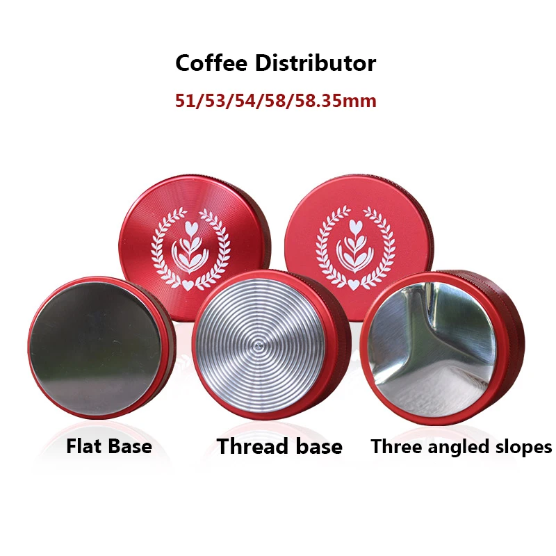 Adjustable 304 Stainless Steel Coffee Distributor Espresso Tamper 51/53/54/58/58.35mm Available For Most Portafilter