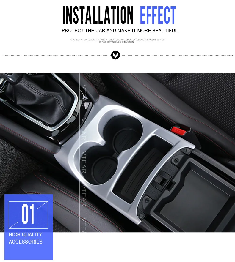 Vtear для ниссан кашкай j11 Nissan Qashqai J11 Dualis 2 подстаканник крышка декоративная отделка внутренняя декоративная центральная консоль аксессуары Запчасти