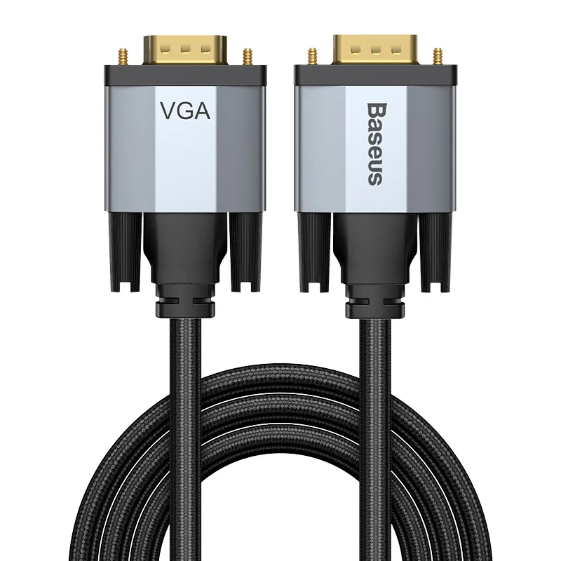 Baseus VGA к VGA кабель 15 Pin 1080P HD папа-папа VGA видео кабель-адаптер для проектора монитора компьютера ПК ТВ VGA провод шнур - Цвет: VGA to HDMI